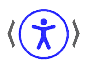 Icon depicting accessibility features and assistive technologies.
